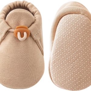 Cotton Baby Booties with Drawstring Closure